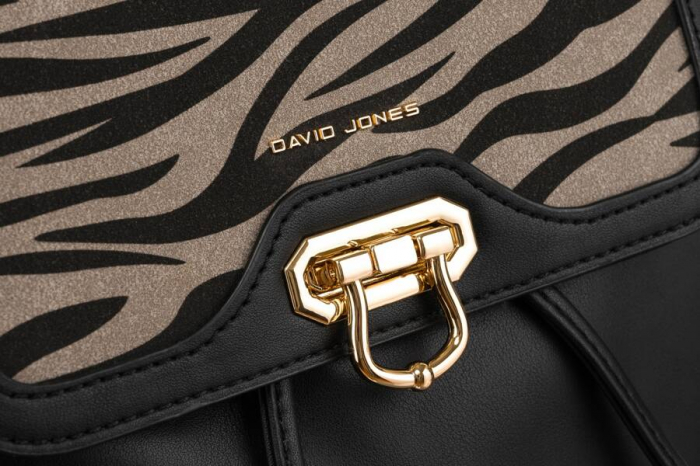 Rucsac urban de dama cu clips din piele ecologica - David Jones PTR-6865-3 BL [4]