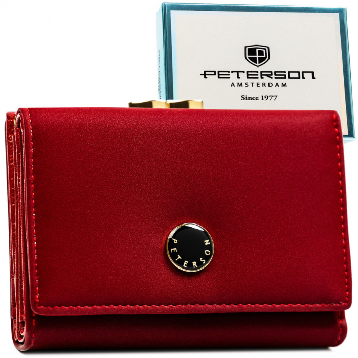 Portofel din piele pentru femei Peterson PTR-PTN PS15-09-HNL RED [1]