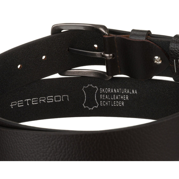 Curea bărbătească clasică maro din piele naturală cu cataramă tradițională - Peterson PTR-PTN LTP-28 [5]