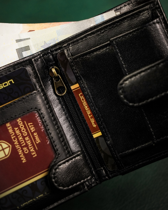 Portofel barbati din piele naturala Peterson PTN 363Z 2-1-1 BL [9]