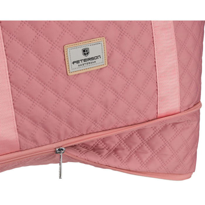Geantă de antrenament din poliester roz, cu mânere confortabile - Peterson PTR-PTN PIK-02-8595 PINK [16]