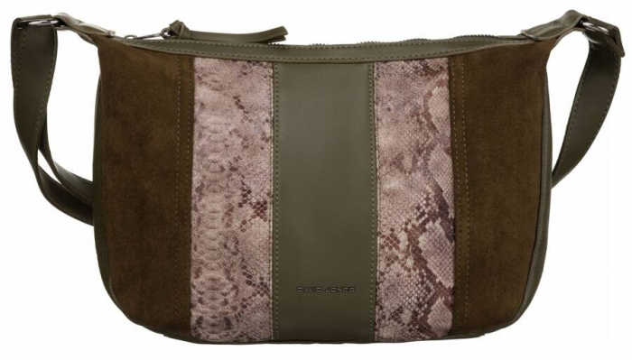Geanta de dama din piele ecologica - David Jones PTR-6885-1 KHAKI [2]