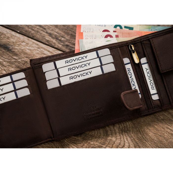 Portofel din piele naturala pentru barbati PTR-N992L-CHM-HORSE-BL B [10]