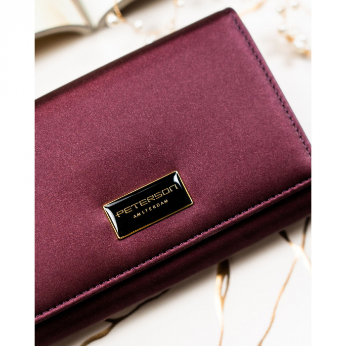 Portofel din piele pentru femei Peterson PTR-PTN PS112-HNL PURPLE [4]