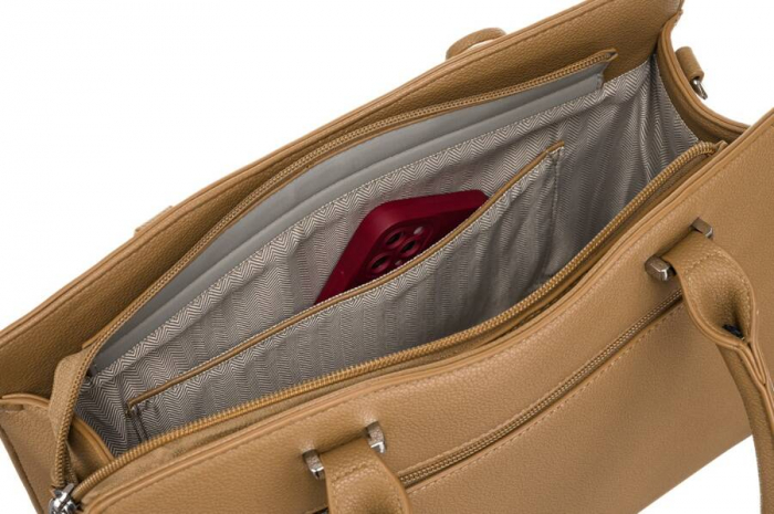 Geanta shopper de dama eleganta, incapatoare, din piele ecologica - Rovicky R-072-02-0324 BEI [5]