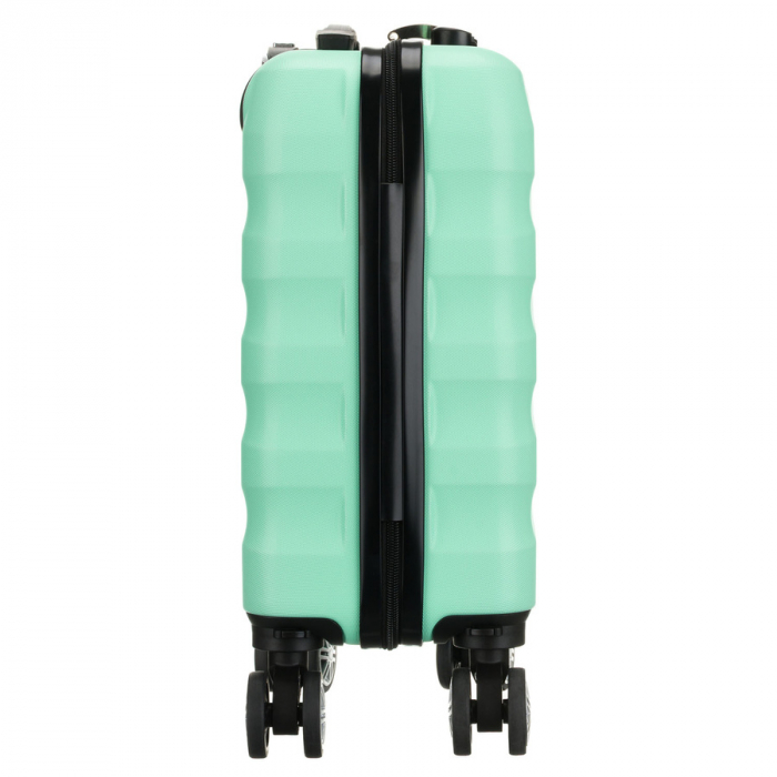 Valiză mică de cabină de culoarea mentă cu mâner telescopic extensibil - Peterson PTR-PTN 5806-W-XS-4374 L [7]
