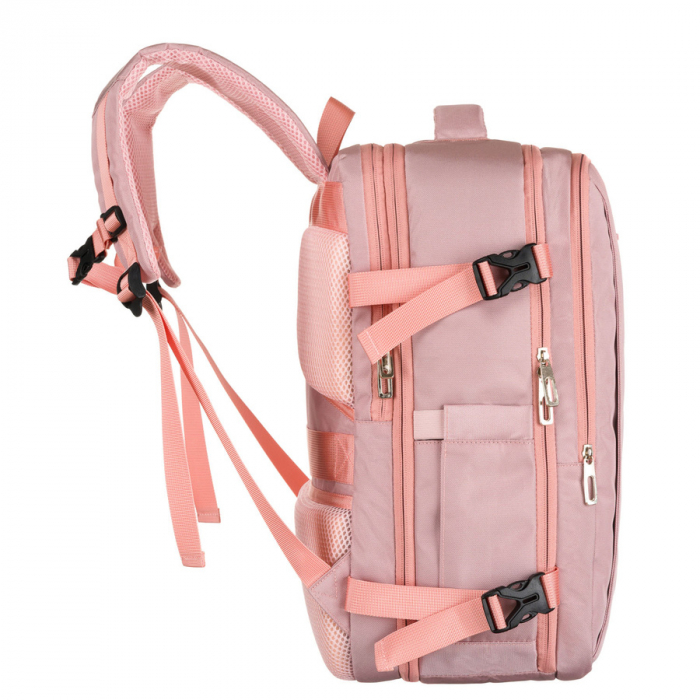 Rucsac cu spațiu pentru laptop roz, suspendat pe bretele reglabile - Peterson PTR-PTN 24403-6942 PINK [6]