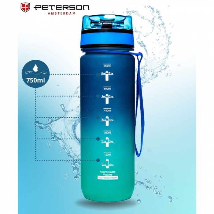 Sticlă de apă Tritan albastră - Peterson PTR-PTN HY-001-750-9492 [8]