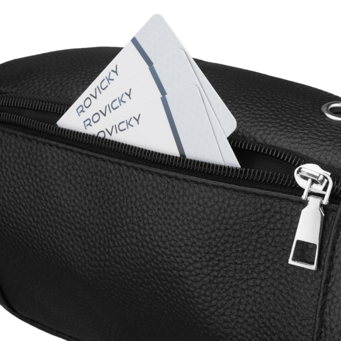 Borsetă bărbătească neagră din piele naturală, cu o singură compartimentare - Rovicky PTR-R-ST7-06-7625-BLACK [7]