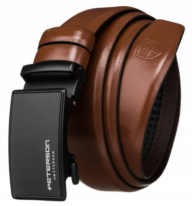 Curea pentru barbati din piele naturala Peterson PTR-PTN A004-85 BRO [1]