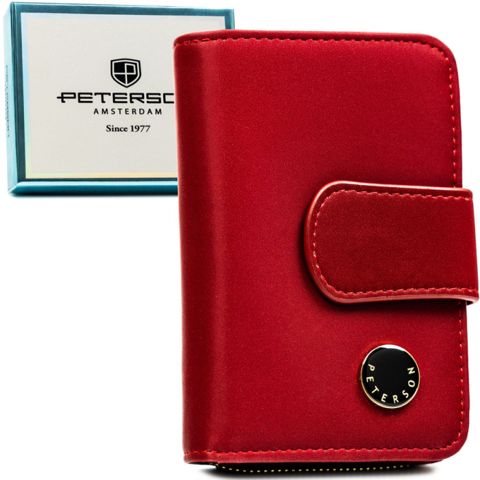 Portofel din piele pentru femei Peterson PTR-PTN PS115-HNL RED [2]