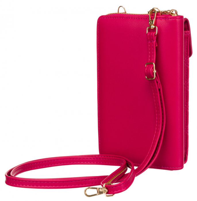 Mini geanta-portofel de dama din piele ecologica - 4U Cavaldi PTR-M-09-1163 MAGENTA [8]