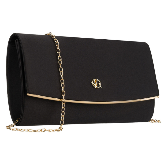 Geantă de damă neagră, elegantă, din material sintetic, cu buzunar interior - Rovicky PTR-R-XS028-3-0658 BLACK [1]