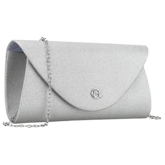 Geantă tip clutch pentru femei cu sclipici, din material sintetic, de culoare argintie - Rovicky PTR-R-XS029-2-0740 SILVE [2]