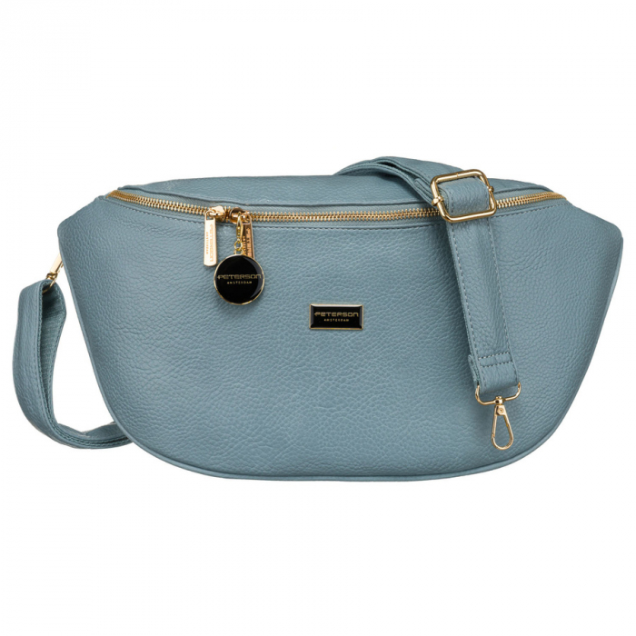 Geantă de damă albastră, geantă de umăr, geantă crossbody, din piele ecologică, Peterson PTR-PTN SSY-3-F19 BLUE [2]