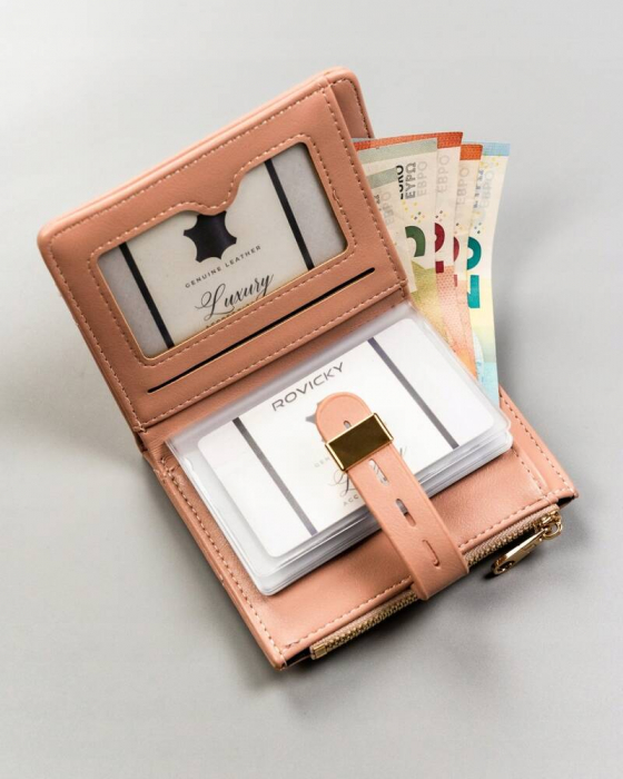 Portofel de dama din piele ecologica cu insert card - 4U Cavaldi PTR-2303A-8345 PI [6]