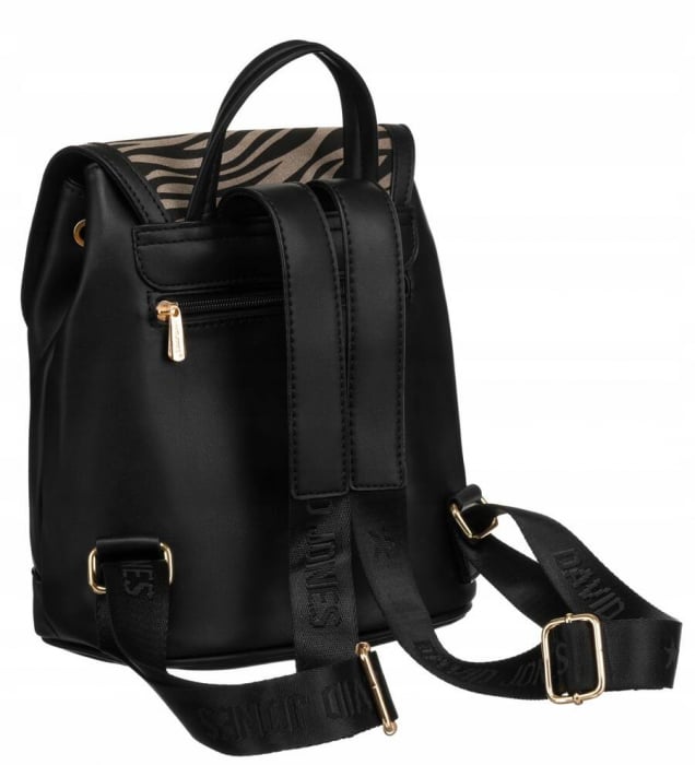 Rucsac urban de dama cu clips din piele ecologica - David Jones PTR-6865-3 BL [3]