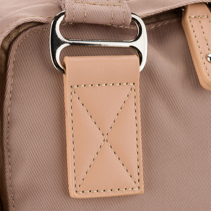 Rucsac bej, mare, pentru femei, confecționat din poliester și piele ecologică - Peterson PTR-PTN GAMMA BEIGE [9]