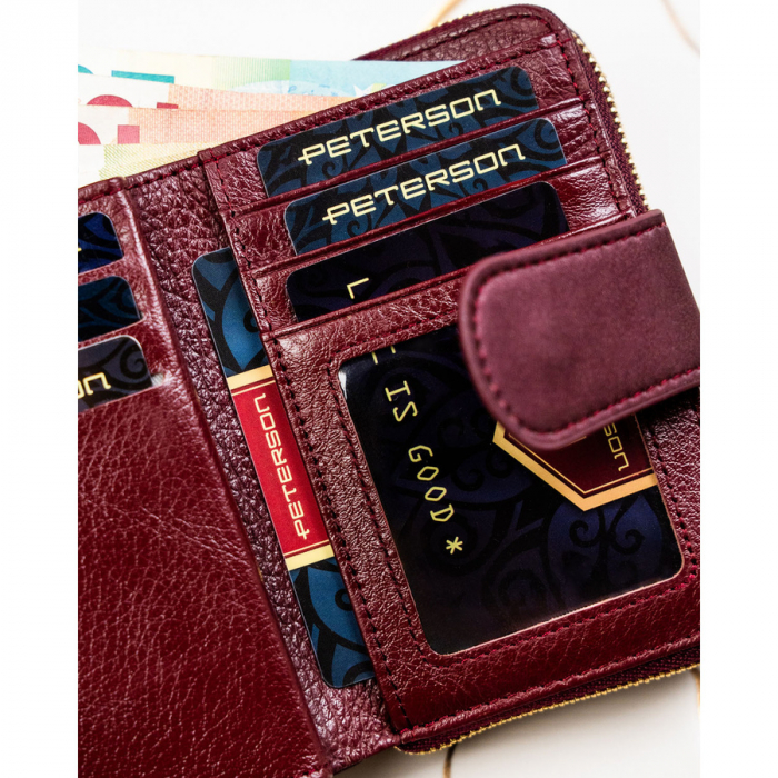 Portofel din piele pentru femei Peterson PTR-PTN PS115-HNL PURPLE [8]