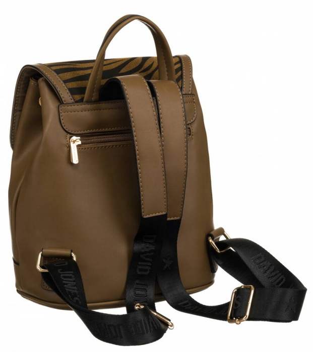 Rucsac urban de dama cu clips din piele ecologica - David Jones PTR-6865-3 KH [3]
