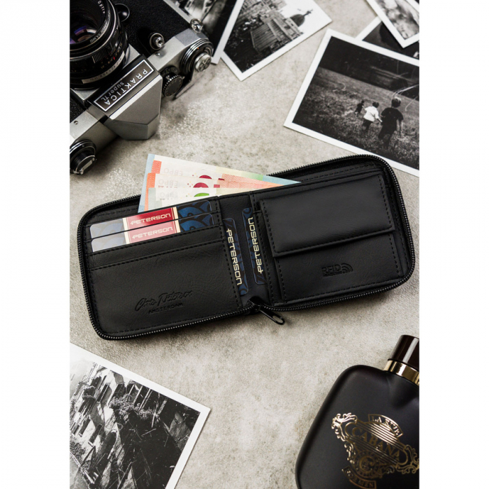 Portofel din piele pentru barbati Peterson PTR-PTN EH-01Z BLACK [6]