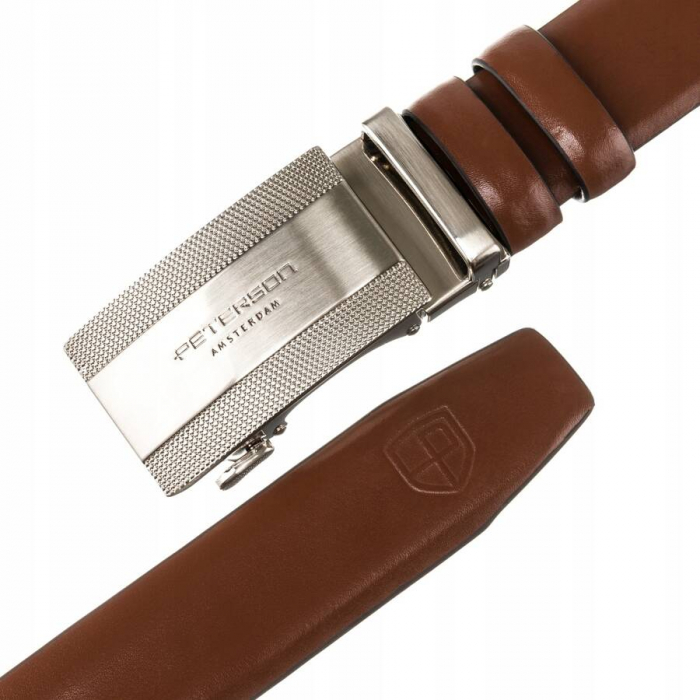 Curea pentru barbati din piele naturala Peterson PTR-PTN A007-85 BRO [3]