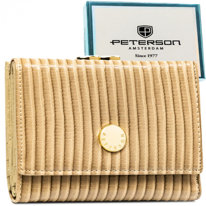 Portofel din piele pentru femei Peterson PTR-PTN PS15-09-CRV KHAK [1]