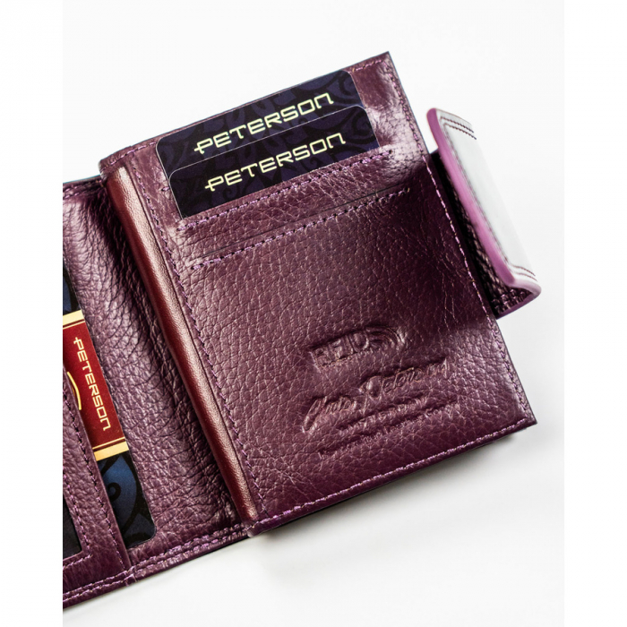 Portofel dama din piele naturala Peterson PTR-PTN PS329-FDS PURPLE [8]