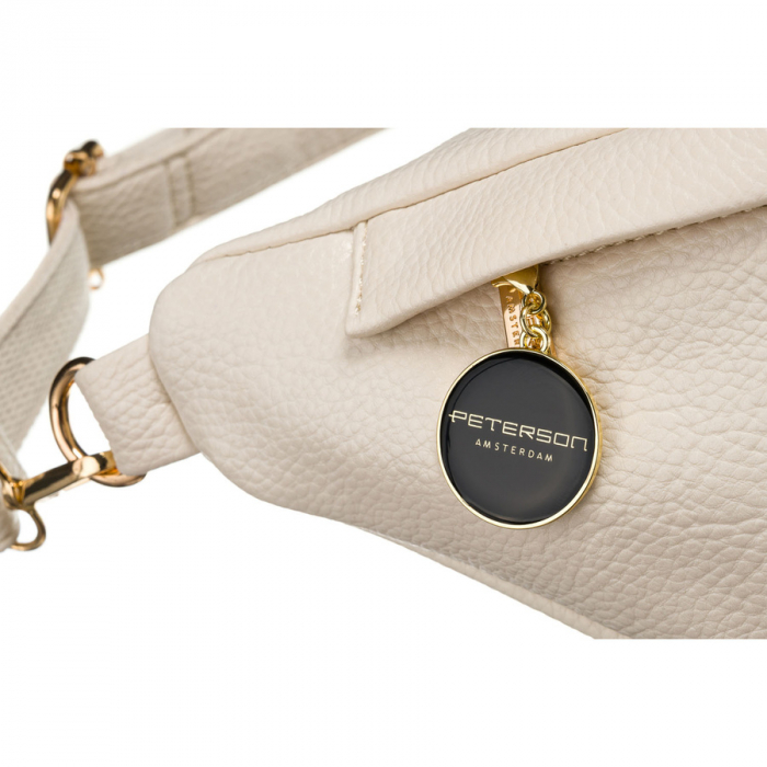 Geantă urbană de damă bej din piele ecologică, tip borseta sau geantă de umăr crossbody Peterson PTR-PTN SSY-2-F19 L.BEIG [4]