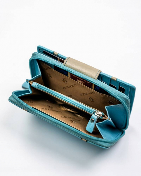 Portofel dama din piele naturala Peterson PTR-PTN KA-27-9658 SKY B [8]