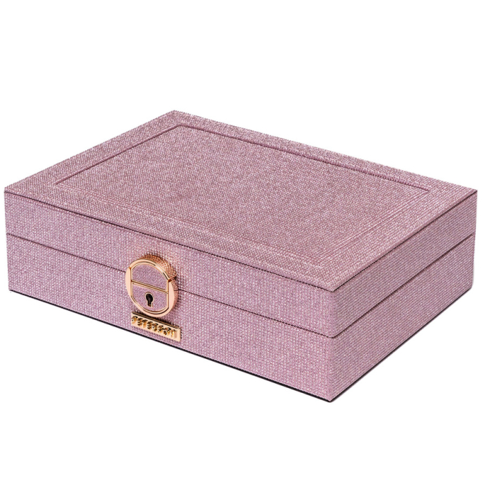 Cutie de bijuterii roz cu spațiu dedicat pentru un ceas - Peterson PTR-PTN SZK-13-5998 ROSE [7]