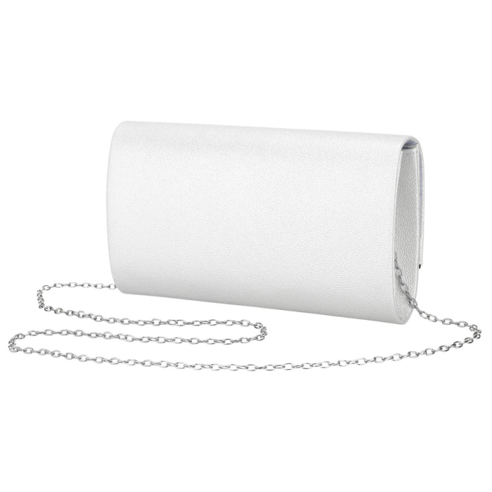 Geantă elegantă de damă, de culoare argintie, din piele ecologică, suspendată cu lanț - Rovicky PTR-R-XS028-1-0597 SILVE [3]