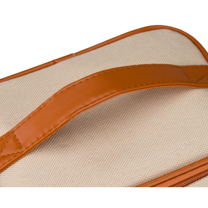 Geantă cosmetică din material sintetic bej și maro, cu mâner și închidere cu fermoar - Peterson PTR-PTN KOS-DA-16-3491 B [6]