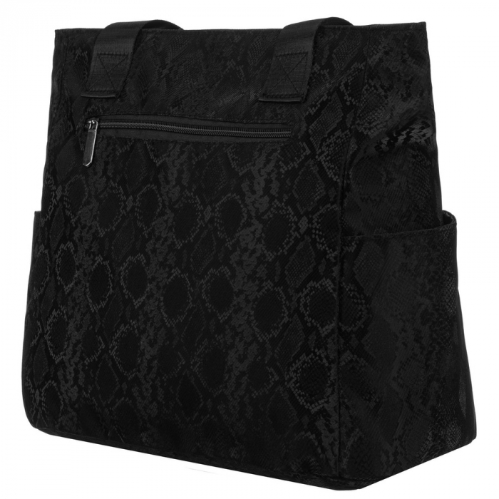 Geantă de damă neagră din poliester cu mânere confortabile - Rovicky PTR-R-TZ-01-2387 BLACK W [3]