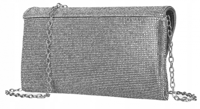 Geantă clutch de damă elegantă cu zirconi - Peterson PTR-PTN XS102-8733 SIL [3]