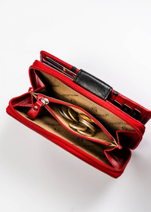 Portofel dama din piele naturala Peterson PTR-PTN KA-28-9665 RED/B [8]