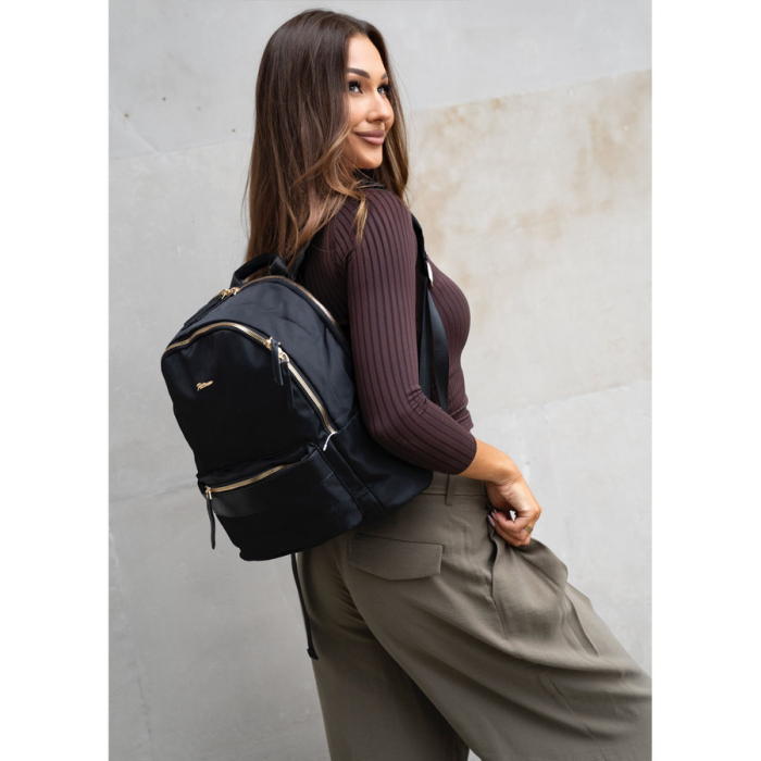 Rucsac urban pentru femei, din poliester negru, cu bretele reglabile - Peterson PTR-PTN JN-11-0146 BLACK [7]