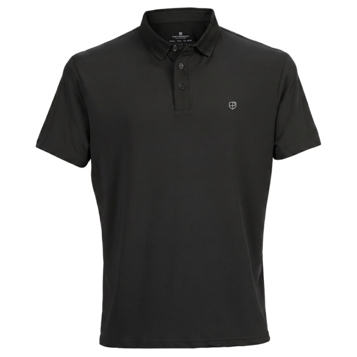 Tricou polo negru bărbătesc, croială regulată, mărimi de la M la XL - Peterson [3]