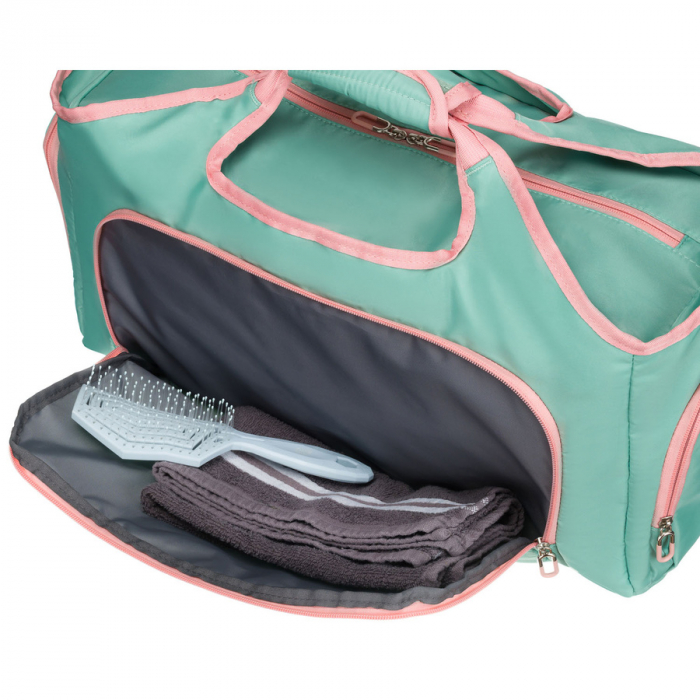 Geantă de weekend roz și mentă cu compartiment termic pentru încălțăminte - Peterson PTR-PTN 24480 MINT-PINK [7]
