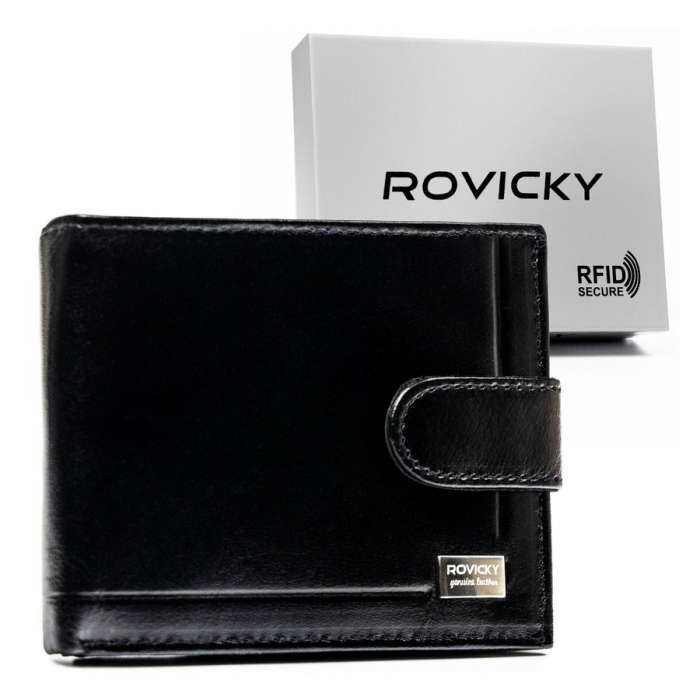 Portofel din piele naturala pentru barbati Rovicky PTR-CPR-10L-NBAR-7643 BL [1]