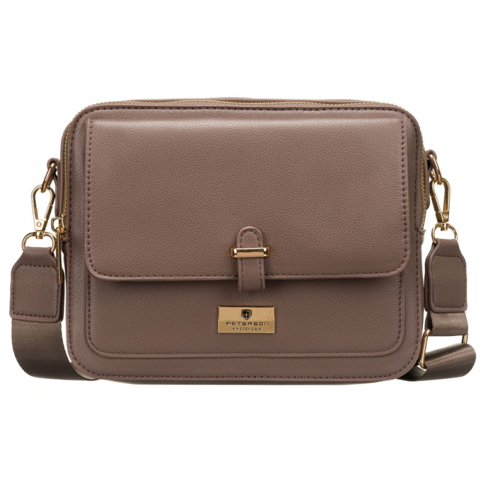 Geantă de damă maro din piele ecologică - Peterson PTR-PTN TOR-ALE-21 PUR [4]