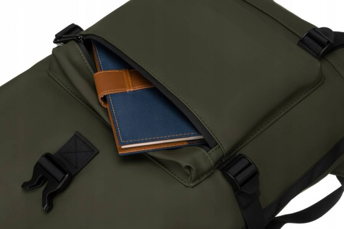 Rucsac sport spațios, impermeabil, verde, cu buzunar exterior - Peterson PTR-PTN NAIROBI-9138 OLI [11]
