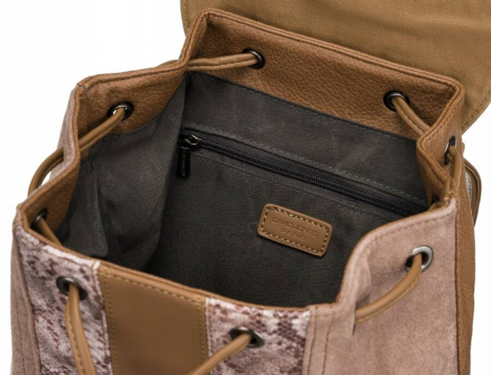 Rucsac de damă din piele ecologică cu clapă - David Jones PTR-6885-2 CAM [6]