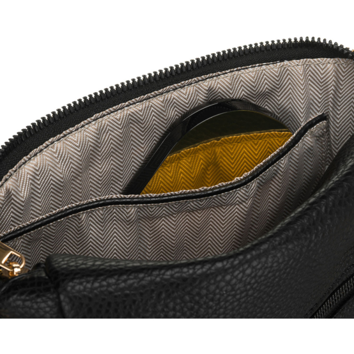 Geantă elegantă de damă din piele ecologică de culoare neagră - Peterson PTR-PTN MIS-03-3582 BLAC [7]