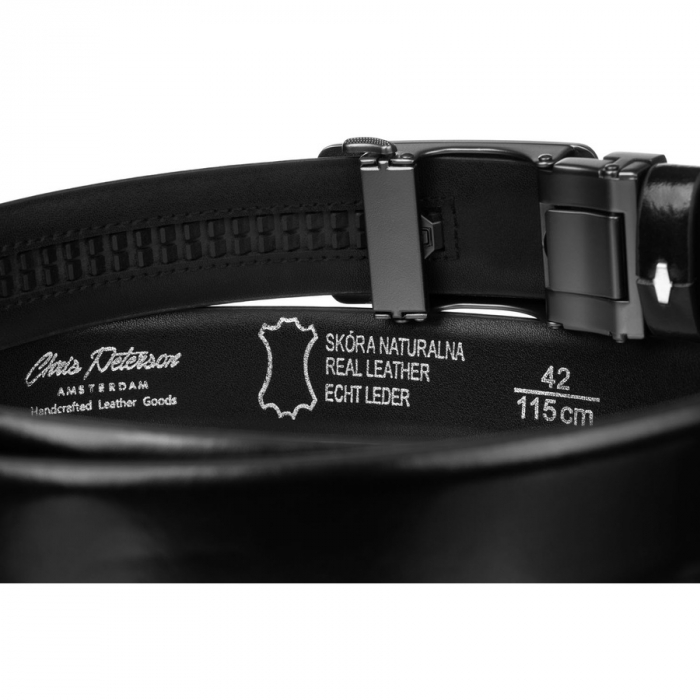 Curea din piele naturala pentru barbati Peterson PTR-PTN A011 BLACK [6]