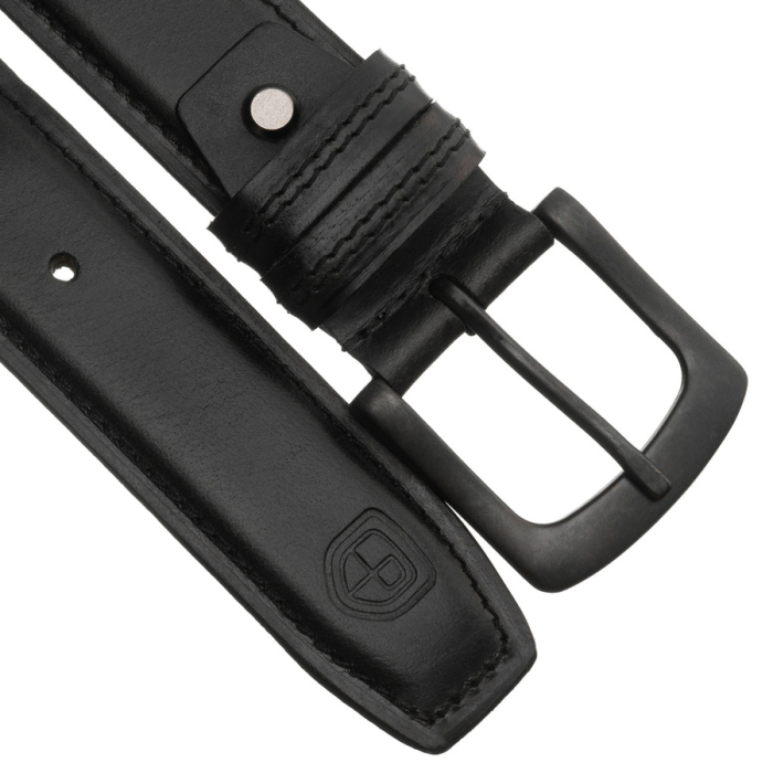 Curea bărbătească din piele neagră cu cataramă clasică - Peterson PTR-PTN LTP-32 [4]