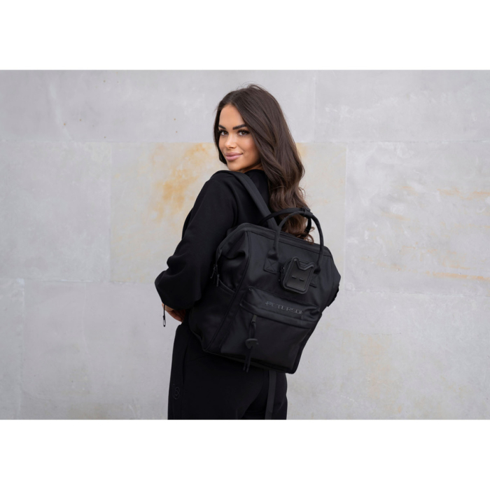 Rucsac de damă cu compartiment pentru laptop, fabricat din poliester negru - Peterson [10]