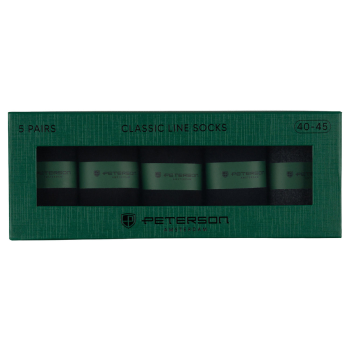 Set multicolor de șosete bărbătești în mărimile 40-45, confecționate din bumbac și elastan - Peterson PTR-PTN SML-S5-40-45-BNG [5]