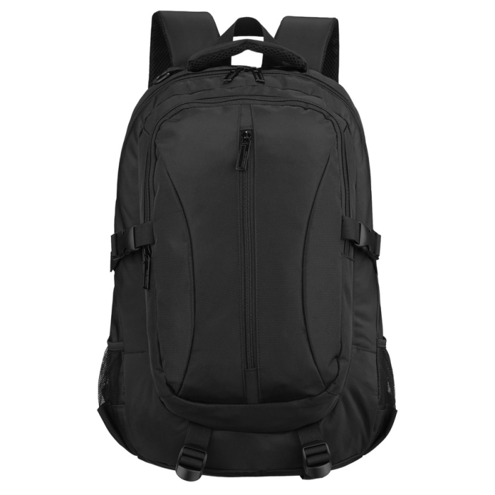 Rucsac spațios din poliester negru, cu compartiment pentru laptop și retractor - Peterson [3]