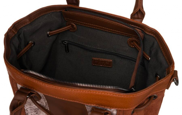 Geanta de dama din piele ecologica cu motiv piele de sarpe - David Jones PTR-6885-5 COG [5]